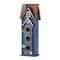 Glitzhome® 24.25" Oversized Washed Blue 3-Tiered Solid Wood Villa Birdhouse